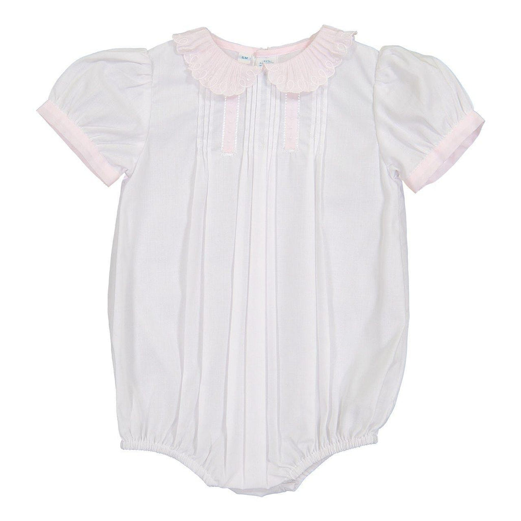 Vintage Pink Scalloped Collar Romper