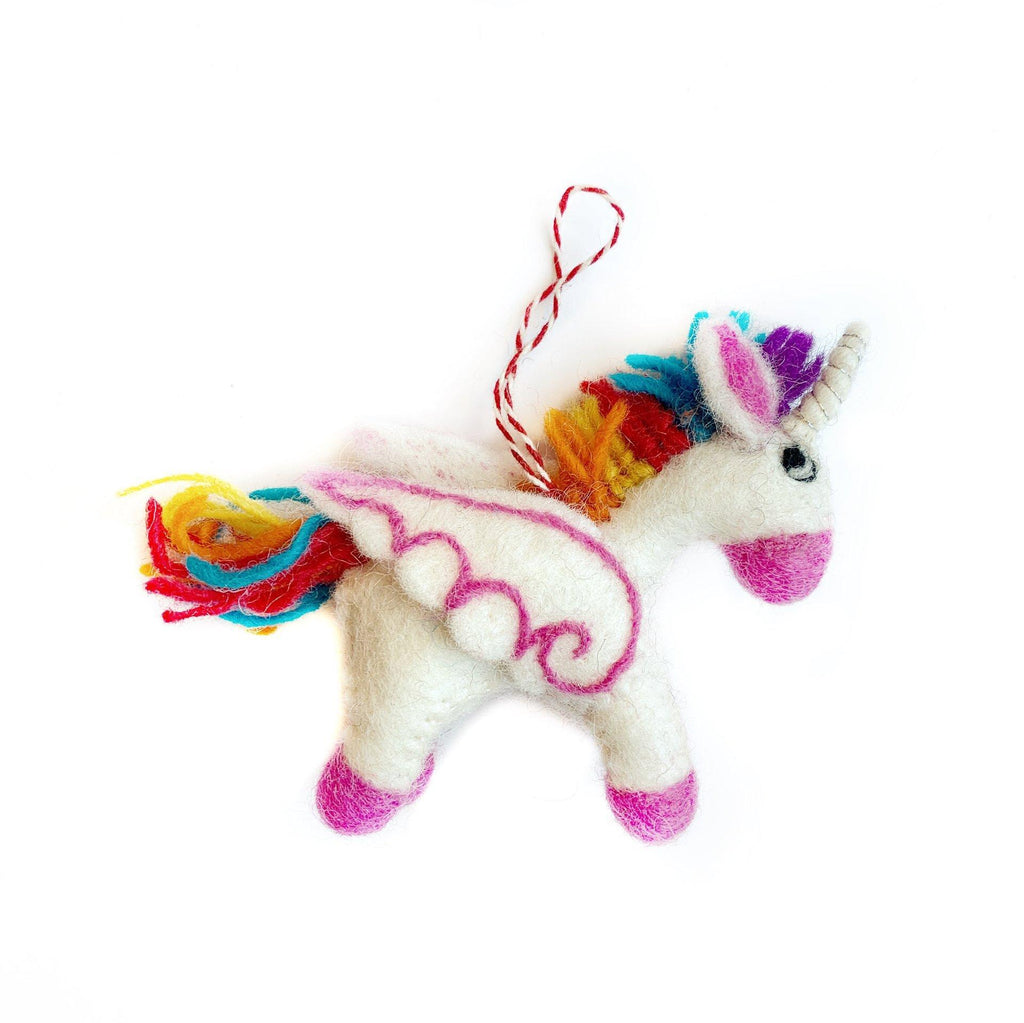 Unicorn Wool Ornament