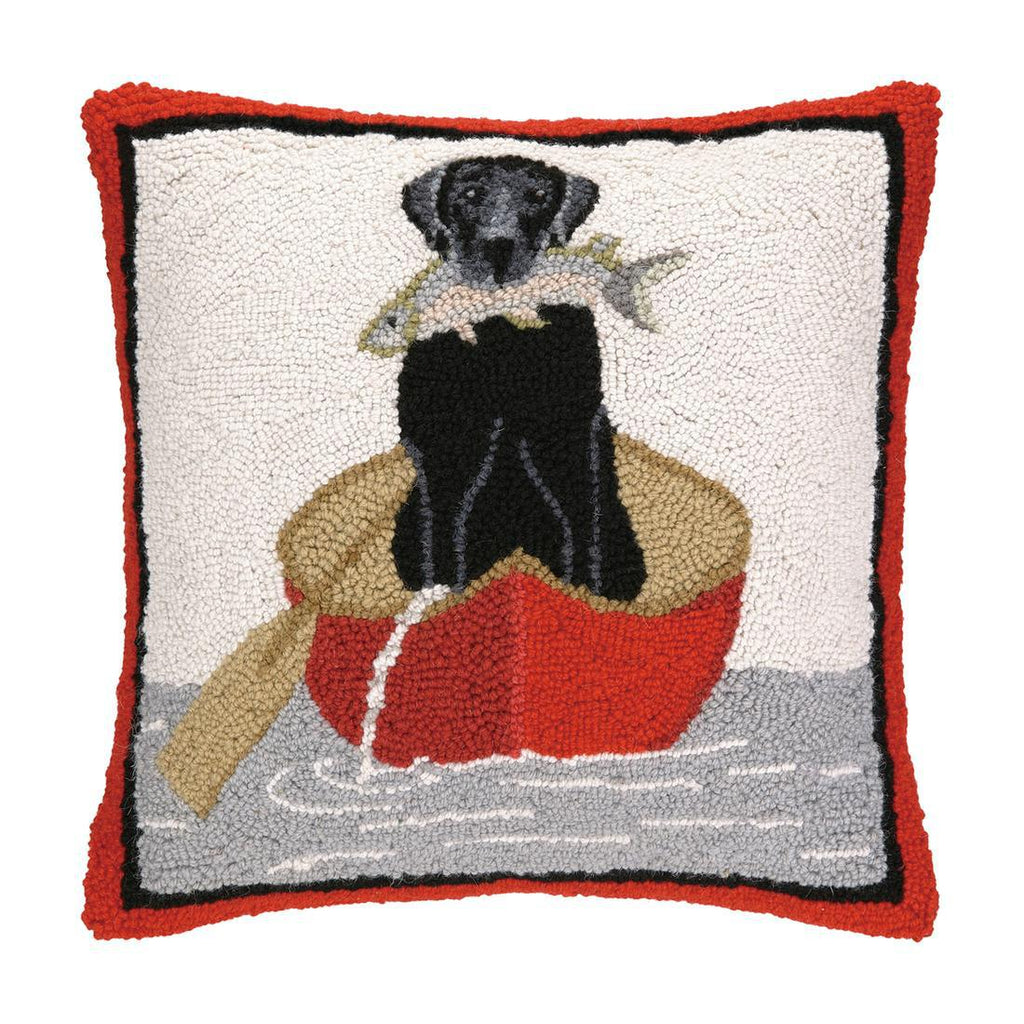 Black Lab Canoe Pillow