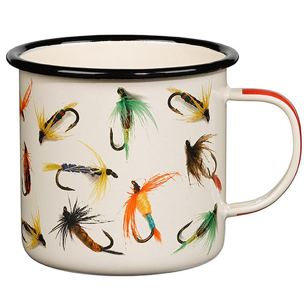 Fly Fishing Enamel Mug