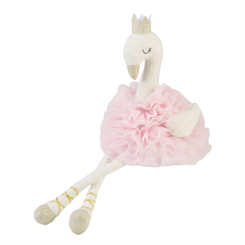 Pink Plush Swan Doll