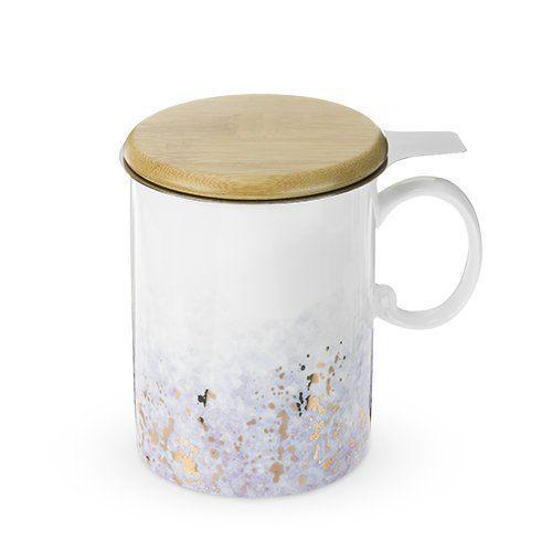 Bennet Purple Ceramic Tea Mug & Infuser