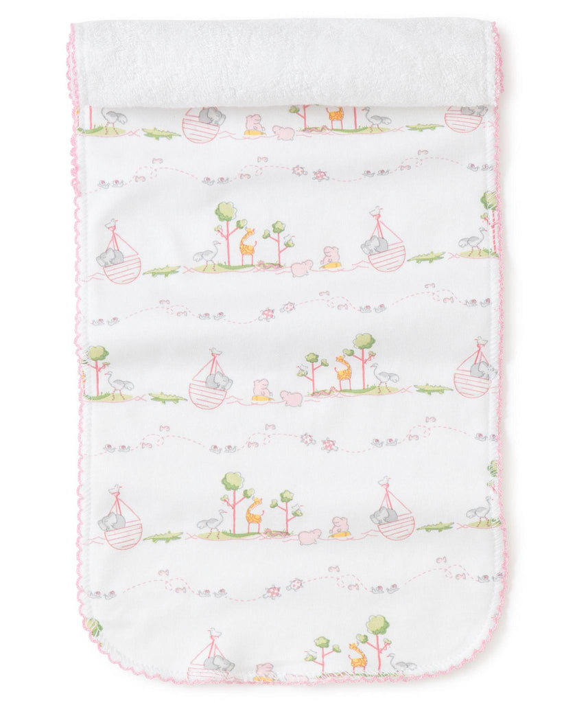 Pink Noah's Burp Cloth