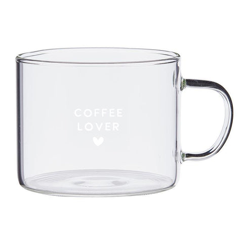 Coffee Lover Foil Glass Mug