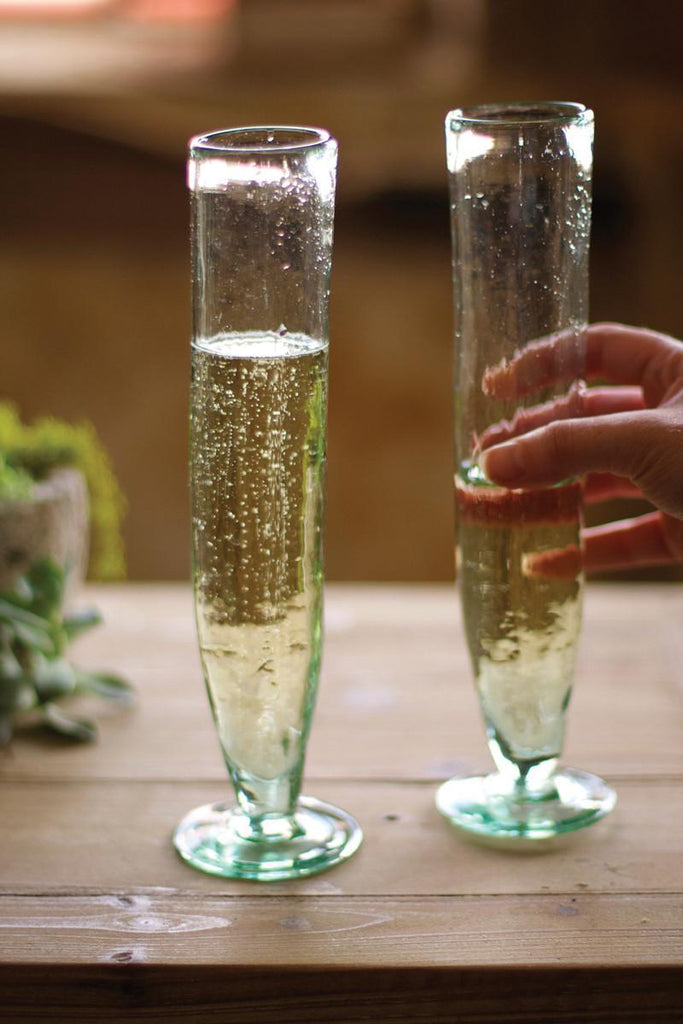 Recycled Champagne Flute s/2
