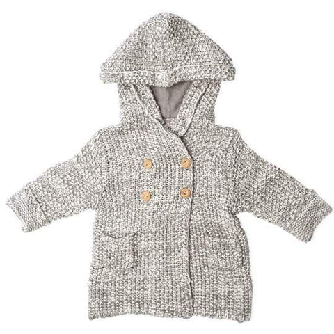 Grey Crochet Hoodie