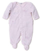 Twirly Bow Velour Footie