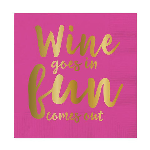 Wine & Fun Cocktail Napkin