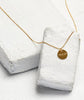 Gold Disc Pendant Necklace