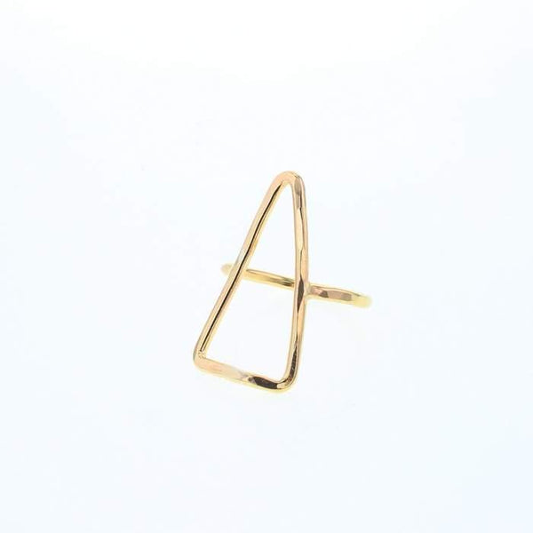 Gold Pyramid Ring