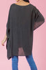 Charcoal Tie Top