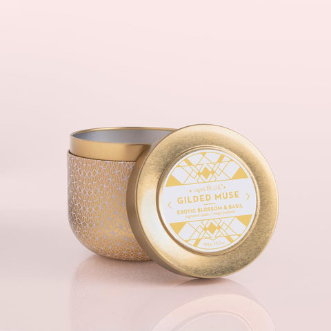 Pink Grapefruit Gilded Tin Candle
