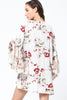 Buds Ruffle White Kimono Top