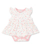 Pink Dabbled Dots Dress Playsuit