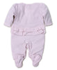 Twirly Bow Velour Footie