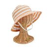 Kids Striped Ribbon Bucket Hat