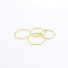 Gold Hex Stacker Ring