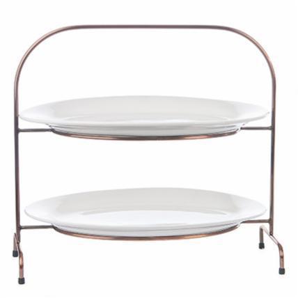 Oval Tiered Porcelain Server