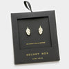 Crystal Leaf Stud Earring Gift Box
