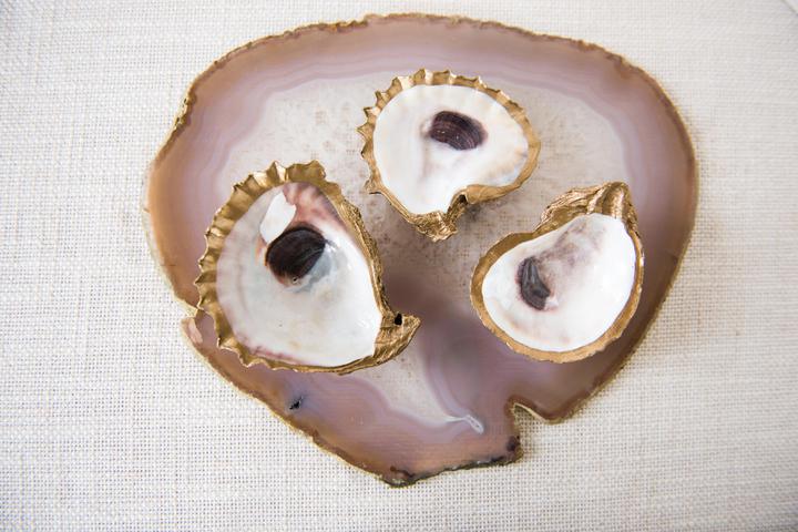 Gold Oyster Dish