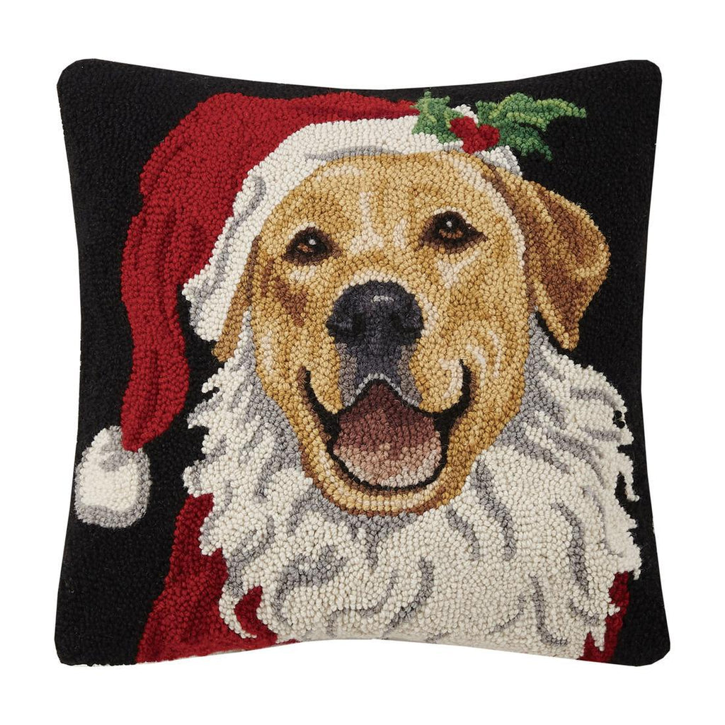 Santa Retriever Dog Pillow