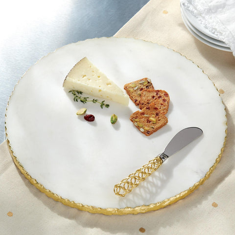 Gold Marble Cheese Board Set