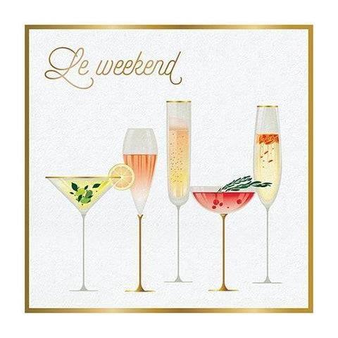 Le Weekend Cocktail Napkin