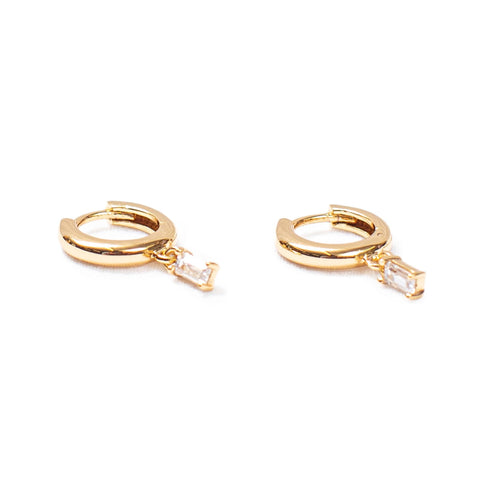 Baguette Huggie Charm Earring