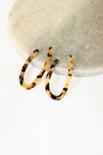 Shannon Tortoise Hoop Earring