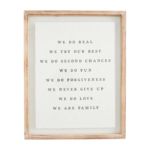 We Are Family Wall Sign