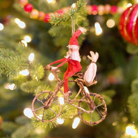 Santa Bike Ornament