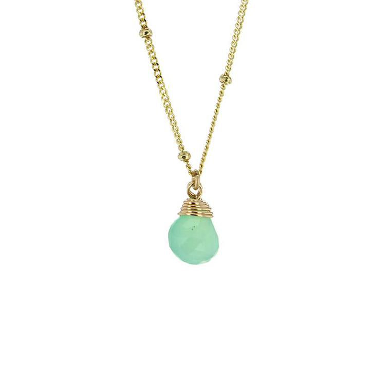 Gold Trinket Stone Necklace