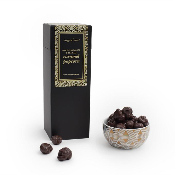 Dark Chocolate Sea Salt Caramel Popcorn Gift Box