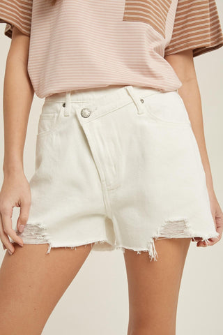 Cross White Denim Short