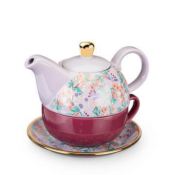 Addison Wildflower Purple Tea For One Set