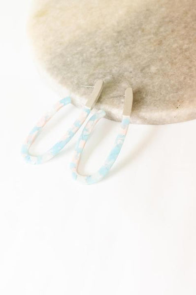 Shannon Fancy Cotton Candy Hoop Earring