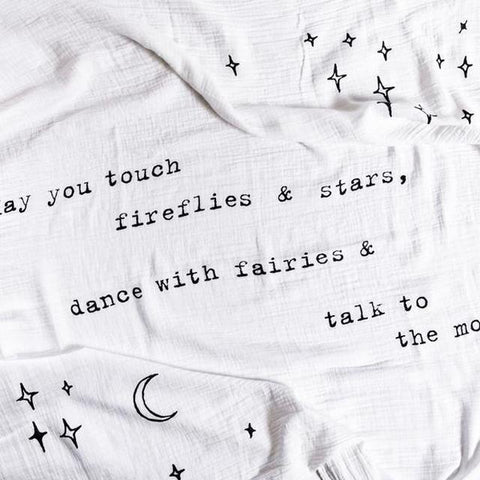 Fireflies Baby Swaddle Blanket