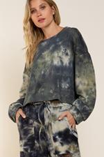 Galaxy Black Semi-Crop Top