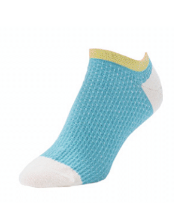 Mini Cable Knit Footie Sock - Slate + Natural