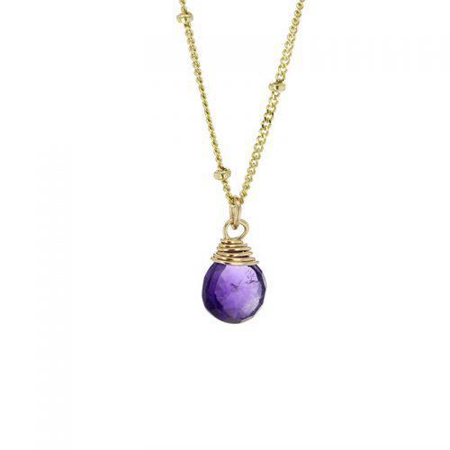 Gold Trinket Stone Necklace