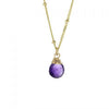 Gold Trinket Stone Necklace