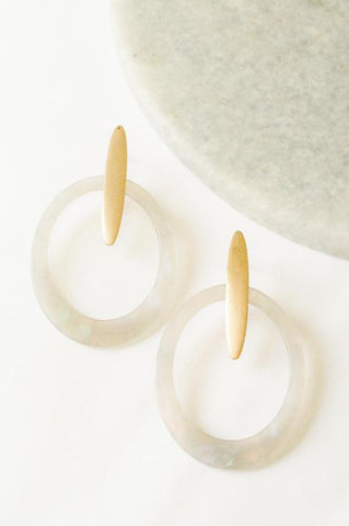 April Iridescent Hoop Earring