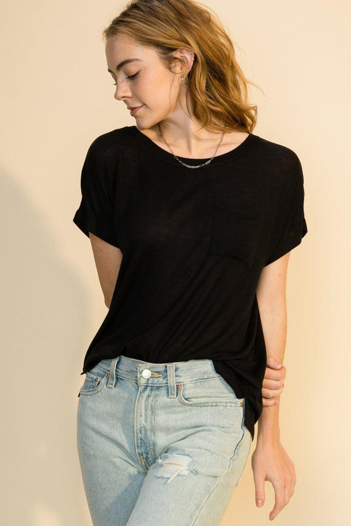 Dolman Black Tee