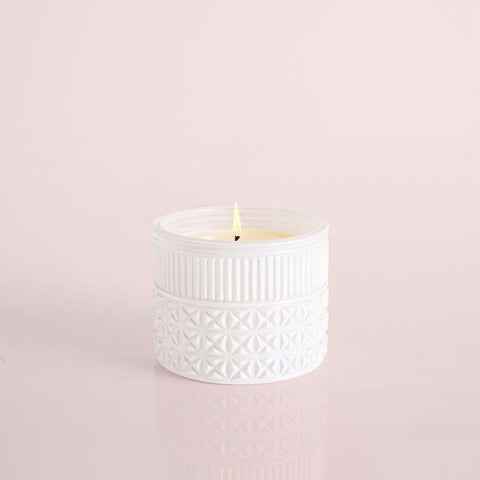 Volcano White Opal Faceted Jar Candle