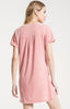 The Washed Cotton T-Shirt Dress in Mineral Red
