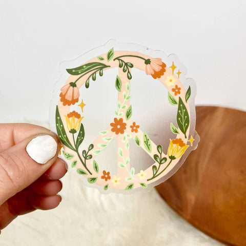 Peace Floral Sticker