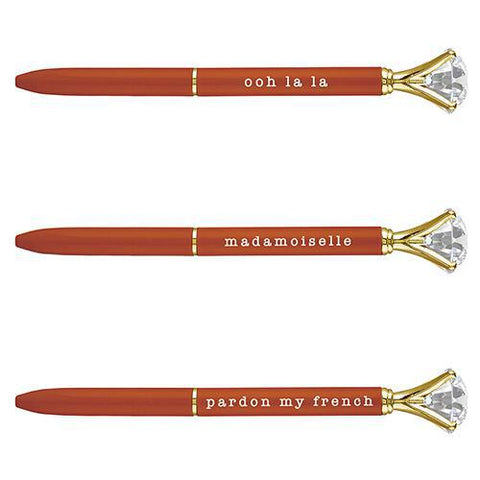 Orange Gem Phrase Pen