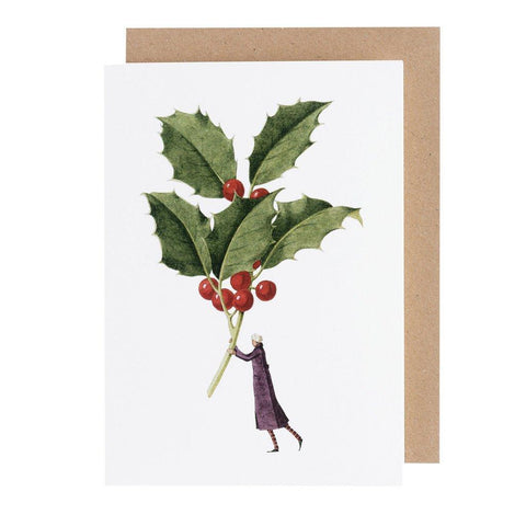 Holly Greeting Card