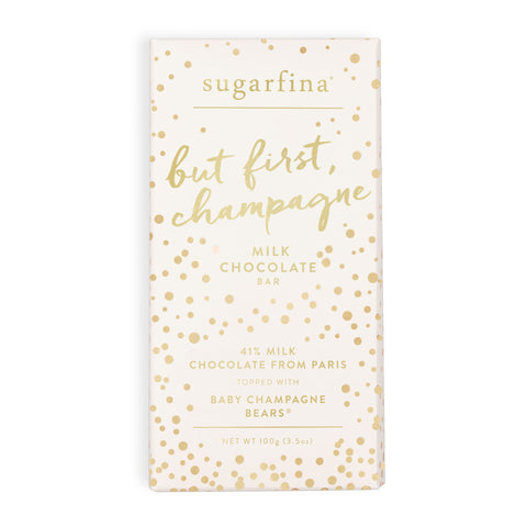 Milk Chocolate Baby Champagne Bears - Chocolate Bar