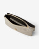 Metallic Leather Fold Over Clutch